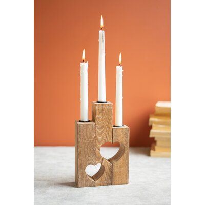 Add some rustic charm to your space with this reclaimed wood candle holder featuring a heart design. Loon Peak | Loon Peak TRIPLE RECLAIMED WOOD TEA LIGHT HOLDER - HEART Brown 9.0 x 6.0 x 2.0 in | C008050349 | Wayfair Canada Wood Tea Light Holder, Wood Candle Holder, Heart Wood, Taper Candle Holder, Quilted Throw Blanket, Unique Centerpieces, Wood Candle, Wood Candle Sticks, Wood Candle Holders