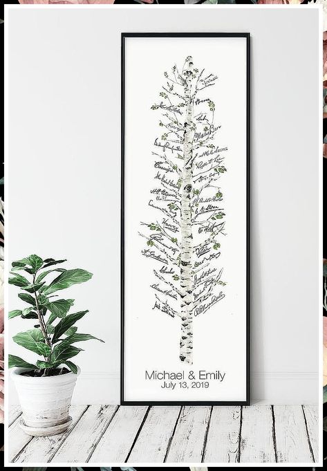 Wedding Guest Book Ideas - Want more information and details? Click to visit for more tips. Creative Wedding Guest Books, Creative Guest Book, Wedding Tree Decorations, Tree Guest Book, Birch Tree Wedding, Diy Wedding Guest Book, Wedding Guest Book Ideas, Diy Guest Book, Guest Book Tree