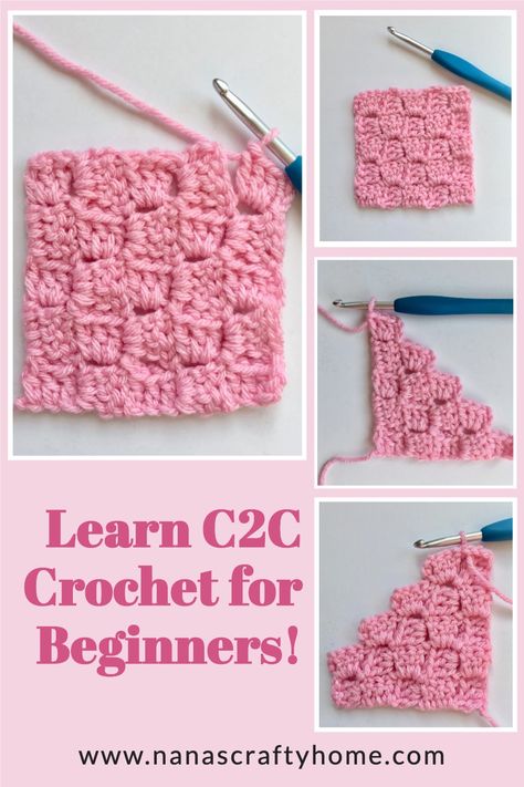 Corner To Corner Crochet Pattern Free Beginner, C2c Crochet Blanket Free, What Is C2c Crochet, Beginner Corner To Corner Crochet, C2c For Beginners, How To Corner To Corner Crochet, Easy C2c Crochet Blanket, Easy Corner To Corner Crochet Blanket, How To Do C2c Crochet