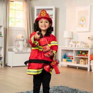 Amazon.com: Melissa & Doug Fire Chief Role Play Costume Dress-Up Set : Toys & Games Firefighter Costume, Role Play Costume, Fire Chief, Melissa And Doug, Kids Dress Up, Up Costumes, Fire Fighter, Dress Up Costumes, Reflective Material