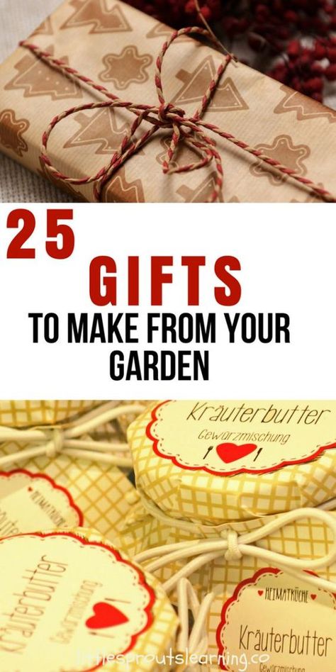 25 Holiday Gifts to Make from your Garden. I love getting homemade gifts from my friends. It feels special to put your heart into your gift. There are so many holiday gifts to make from your garden. Garden In Backyard, Homemade Christmas Ornament, New Mom Gifts, Decoration Shabby, Christmas Gifts To Make, Ozone Layer, Garden Crafts Diy, One Step Closer, Creative Gardening