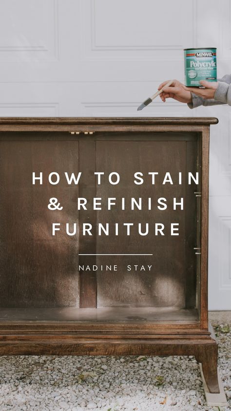 Restaining Furniture, Staining Wood Furniture, Restaining Wood Furniture, Diy Old Furniture Makeover, Restore Wood Furniture, Old Furniture Makeover, Nadine Stay, Refinish Wood Furniture, Refurbishing Furniture