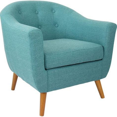 Teal Chair, Mid Century Accent Chair, Mid Century Modern Accent Chairs, Teal Accent Chair, Poltrona Vintage, Fabric Accent Chair, Upholstered Accent Chairs, Value City Furniture, Counter Chairs