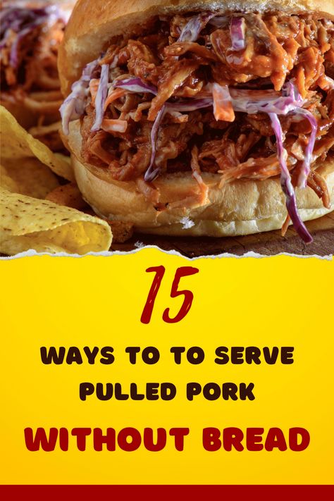 How to Serve Pulled Pork without Bread Gourmet Pulled Pork Sandwiches, Pulled Pork Party Ideas, Leftover Pulled Pork Recipes Keto, Bbq Pulled Pork Dinner Ideas, How To Eat Pulled Pork, Pulled Pork Ideas Dinners, What To Serve With Bbq Pulled Pork, Dinner Ideas With Pulled Pork, Ways To Serve Pulled Pork