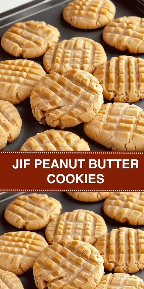 Try these delicious Jif Peanut Butter Cookies, perfect for any occasion. Made with creamy Jif peanut butter, brown sugar, and a hint of vanilla, these cookies are soft, chewy, and full of rich peanut butter flavor. Easy to bake and even easier to enjoy, they’re ideal for family gatherings, holiday treats, or a sweet snack anytime. Jiff Peanut Butter Cookies, Jif Peanut Butter Cookies, Potatoes Cakes, Recipes With Peanut Butter, Crisco Cookies, Butter Biscuits Recipe, Homemade Peanut Butter Cookies, Jif Peanut Butter, Mashed Potato Cakes