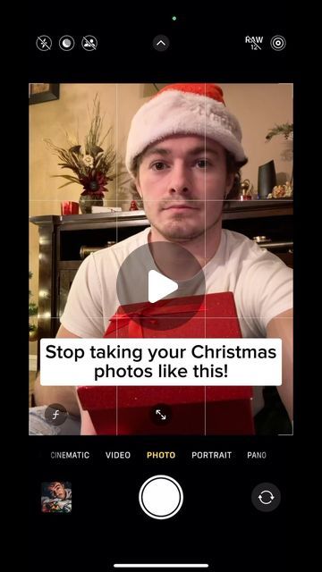 JD The Camera Guy on Instagram: "Stop taking your Christmas photos like this! Edited with presets from the link in my bio . . . #fyp #viral #trending #trend #trends #blowthisup #explore #explorepage #iphonecamera #iphone13camera #iphone14camera #ios16 #iphone13 #iphone14 #shotoniphone #trick #tricks #iphonephotography #photography #photographer #mobilephotography" How To Take Christmas Pictures On Iphone, I Phone Camera Settings, Creative Winter Photoshoot, Iphone 13 Photography, Smartphone Photography Tricks, Youtube Tools, Christmas Light Photography, Iphone Camera Tricks, Diy Christmas Photo