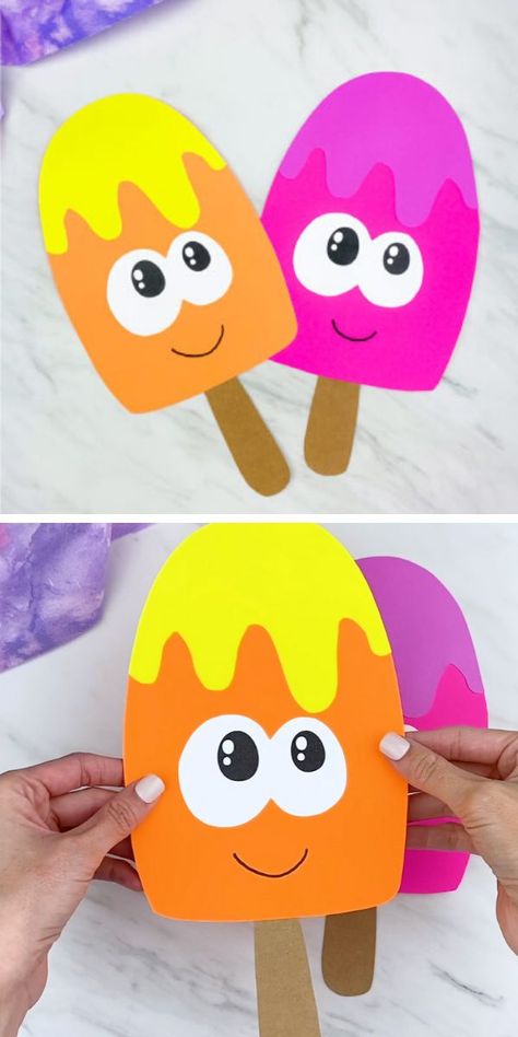 Time Craft, Ice Cream Crafts, Popsicle Crafts, Aktivitas Montessori, Kindergarten Crafts, Camp Ideas, Classroom Crafts, Busy Bee, Easy Crafts For Kids