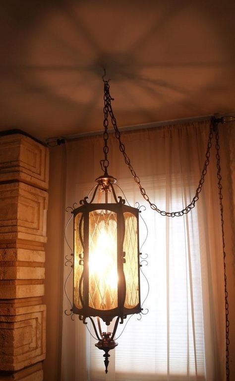 Upcycle Lamp, Country Lamp, Hanging Lamps Living Room, Swag Pendant Light, Plug In Chandelier, Cylinder Lamp, Swag Chandelier, Shade Ideas, Creative Lamp Shades