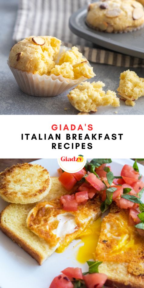 When we think of Italian food, we imagine pasta, pizza and all the good stuff – but we should be thinking about Italian breakfast recipes, too! From savory to sweet, Giada’s Italian breakfast recipes are a surefire way to kick off the day feeling good. Whether it’s a busy weekday and Giada’s signature chia seed pudding is the play, or it’s a Sunday morning and it’s time to indulge in something like ricotta gelato toast, there’s something for every mood (and every day) on this list! Ricotta Brunch Recipes, Italian Recipes Breakfast, Easy Italian Breakfast Recipes, Italian Brunch Torte, Breakfast Ideas Italian, Italian Brunch Recipes, Italian Christmas Breakfast, Italian Breakfast Recipes Authentic, Pasta Breakfast Recipes