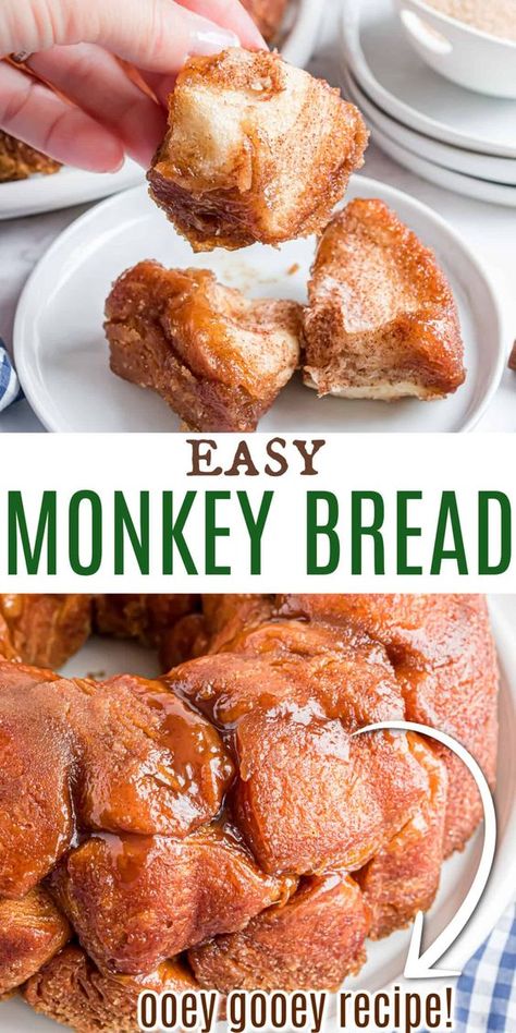 Canned Cinnamon Roll Monkey Bread, Refrigerator Biscuits Recipes, Pilsbury Biscuit Recipes Sweet, Monkey Bread With Canned Biscuits Recipe, Monkey Bread Recipe With Biscuits, How To Make Monkey Bread, Grands Biscuit Recipes Dessert, Easy Monkey Bread With Biscuits, Monkey Bread With Frozen Dinner Rolls