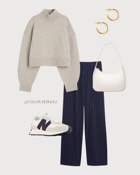 Pinstriped Trousers Outfit, Taupe Trousers Outfit, Navy Pinstripe Pants Outfit, Beige And Blue Outfit, Pinstripe Trousers Outfit, Pinstripe Outfit, Striped Trousers Outfit, Beige Trousers Outfit, Blue Trousers Outfit