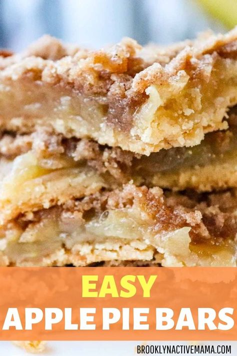 Apple Pie Bars Easy, Apple Bar Recipes, Apple Pie Bars Recipe, Best Shortbread, Easy Bar Recipes, Pie Bar Recipes, Apple Pie Bars, Apple Recipes Easy, Easy Apple Pie