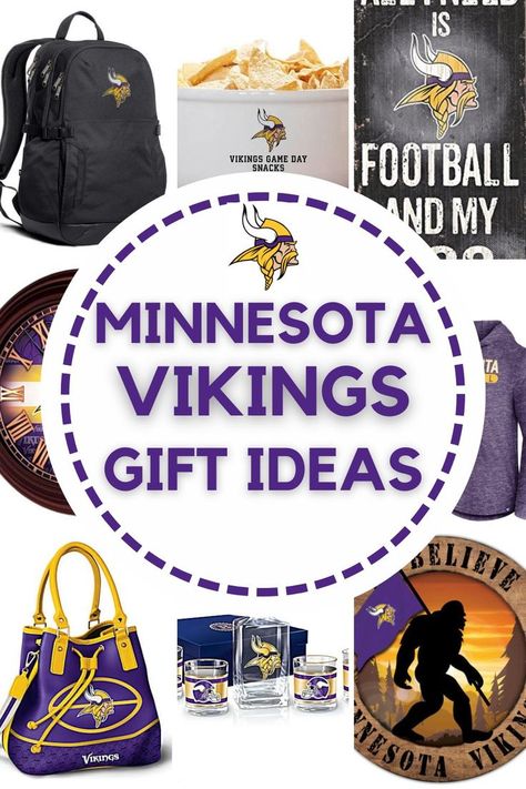 Gifts for Minnesota Vikings Fans | NFL Gifts | Gifts for Football Fans #minnesotavikings #NFL #footballgifts #footballfans #giftguide Football Gift Ideas, Gift Ideas For Husband, Minnesota Vikings Football, Nfl Gifts, Vikings Football, Vikings Gifts, Football Gift, Gifts For Football Fans, Minnesota Vikings