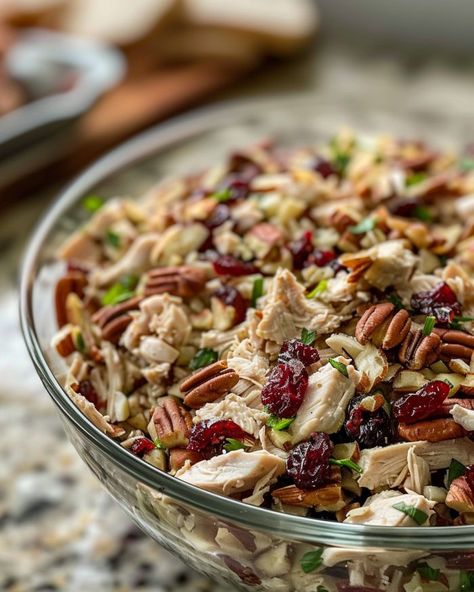 Cranberry Pecan Chicken Salad, Honey Dijon Dressing, Dijon Dressing, Pecan Chicken Salads, Turkey Salad, Pecan Chicken, Pecan Salad, Fresh Salad Recipes, Honey Dijon