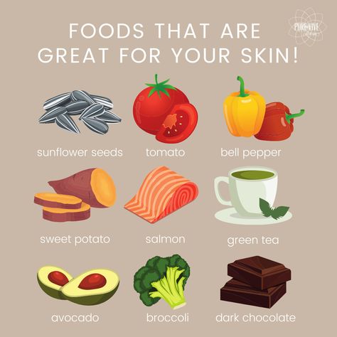 Best Foods For Skin, Food For Glowing Skin, Salmon And Sweet Potato, Foods For Healthy Skin, Makanan Diet, Healthy Lifestyle Food, Läcker Mat, Skin Food, Health Problems