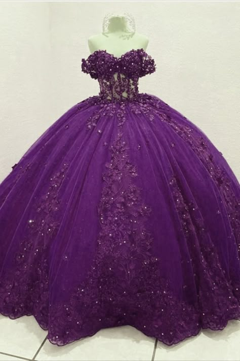 Dark Purple Ball Gown, Dark Purple Quinceanera Dresses, Purple Quince Dress, Dresses Dark Purple, Purple Ball Gown, Purple Quinceanera Dresses, Purple Quince, Dark Purple Dresses, Quinceanera Themes Dresses