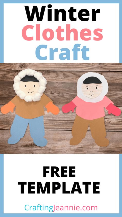 Winter Cubby Tags, Snow Crafts Preschool, Toddler Winter Clothes, Winter Crafts For Toddlers, Winter Crafts Preschool, Puppets For Kids, Lesson Plans For Toddlers, Kids Winter Outfits, Kindergarden Activities