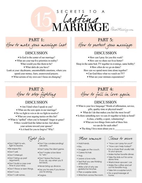 15 secrets to a lasting marriage: questions and conversation to have with your spouse Marriage Questions, Lasting Marriage, Marriage Retreats, Marriage Help, Relationship Challenge, Godly Marriage, Healthy Relationship Tips, Marriage Goals, Healthy Marriage