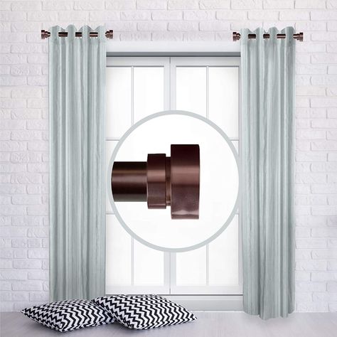 Amazon.com: A&F Rod Decor - 1" Side Curtain Rod 12-20 inch (Set of 2) - Gold: Home & Kitchen Modern Curtain Rods The Home Depot, Spring Curtain Rods Window Treatments, Small Curtain Rods Large Window, Curtain Rods For Sliding Doors, Partial Curtain Rod, Side Curtain Rods Living Room, Two Curtain Rods One Window, Mini Curtain Rods, Short Curtain Rods For Side Panels