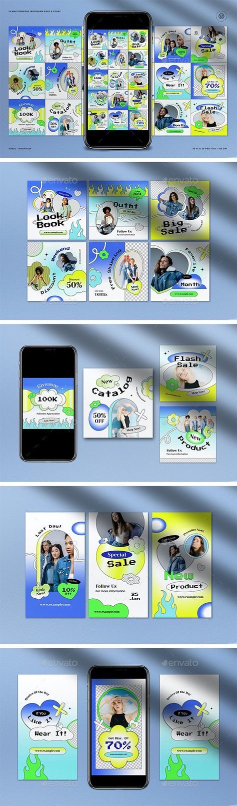 Y2k Ppt Template, Blue Social Media Design, Y2k Social Media Design, Y2k Design Ideas, Aesthetic Social Media Post, Y2k Advertisement, Fonts Alphabet Cute, Y2k Social Media, Y2k Instagram Feed