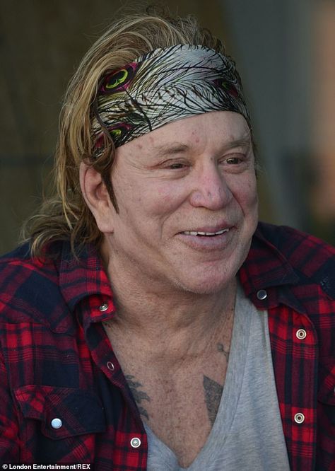 Mickey Rourke Plastic Surgery, Happy 69th Birthday, 69th Birthday, Low-rise Pants, Smile Tattoo, C Tattoo, Mickey Rourke, Thriller Film, New Tattoo