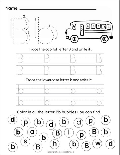 Need letter B tracing worksheets? Check out these 10 free printables! They are the perfect additon to your letter B curriculum! Letter B Practice Preschool, B For Ball Worksheet, Letter Bb Activities, Teaching Letter B Preschool, Letter B Worksheets For Kindergarten, Letter B Writing Practice, Letter B Printable Free, Letter B Tracing Worksheet, Letter B For Toddlers