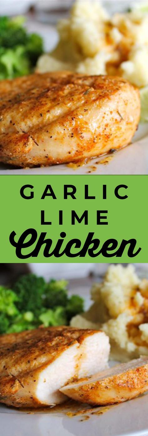 Garlic Lime Chicken from The Food Charlatan. #easy #easydinner #recipe #chicken #lime #garlic #chickenbreast Baked Lime Chicken Recipes, Chicken And Lime Recipes, Chicken With Lime Recipes, Chicken Lime Recipes, Lime Chicken Breast Recipes, Lime Crema Recipe, Lime Chicken Breast, Garlic Lime Chicken, Chicken Lime