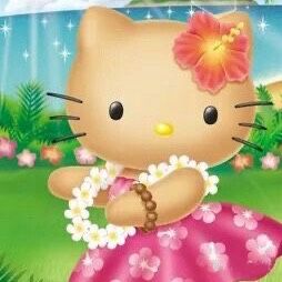 Hello Kitty, Kitty, Flowers, Hair, Pink