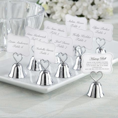 Kissing Bells, Place Card Holders Wedding, Heart Wedding Rings, Elegant Wedding Favors, Birthday Party Tables, Table Place Cards, Photo Holder, Wedding Plan, Valentines Day Birthday