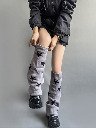 Diy Leg Warmers, Leg Warmers Outfit, Fit Reference, Women Crew Socks, Shein Outfits, Women Socks, Swaggy Outfits, Star Pattern, Really Cute Outfits