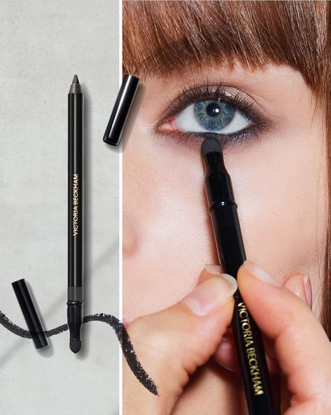 Victoria Beckham Beauty on Instagram: “New! Satin Kajal Liner in Ash. Get the 90s liner look debuted at the #VBAW21 presentation. Ash is a matte graphite grey, perfect for a…” Victoria Beckham Kajal Eyeliner, Victoria Beckham Satin Kajal Liner, Victoria Beckham Beauty Products, Victoria Beckham Eyeliner, Kajal Liner, Victoria Beckham Beauty, Makeup Portfolio, Makeup Photo, Photo Makeup