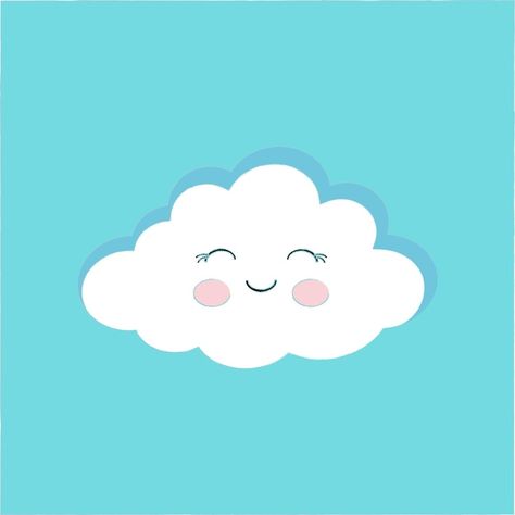 Cute cloud with a smile on blue isolated... | Premium Vector #Freepik #vector #cartoon-art #cartoon #cartoon-illustration #cute-illustration Cloud Cartoon Cute, Clouds For Kids, Cloud Cartoon, Tooth Cartoon, Cute Cloud, White Cartoon, Cartoon Clouds, Cartoon Cartoon, Kids Vector