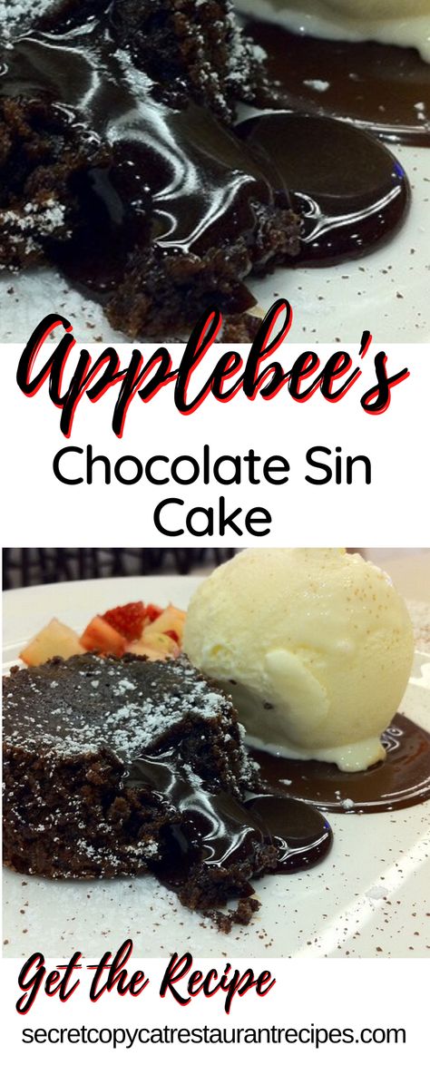 Appleby's Copycat Recipes, Sin Cake Recipe, Copycat Restaurant Recipes Desserts, Copycat Restaurant Recipes Applebees, Copycat Applebees, Hero Recipes, Cake Recipe At Home, Applebees Recipes, Applebees Copycat Recipes