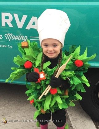 Salad Costume, Popeye Costume, Original Halloween Costumes, Spirit Days, Red Pom Poms, Chef Salad, School Kids Crafts, Easy Diy Costumes, Food Costumes