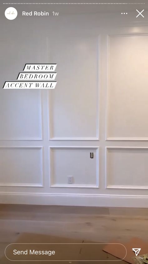 Mdf Panelling Wall Master Bedrooms, Wayne Scotting Walls Bedroom, Wainscoting Bedroom Master Feature Walls Ideas, Wainscoting Bedroom Master, Townhome Upgrades, Wayne Scotting Walls, Wall Wainscoting Ideas, White Wainscotting, Wainscoting Ideas Bedroom