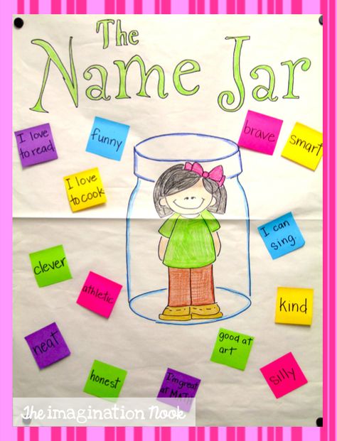 The Name Jar - Chart of what make us special. The Name Jar Activities First Grade, Kindergarten Pe, The Name Jar, Diamond Cluster Necklace, First Day Activities, Name Activities, Reading Humor, Center Activities, Read Alouds