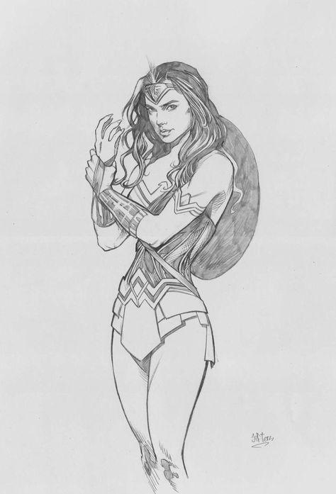 Wonder woman gal gadot style pencil by jefterleite.deviantart.com on @DeviantArt Gal Gadot Style, Wonder Woman Drawing, Wonder Woman Art, Woman Sketch, Marvel Drawings, Drawing Cartoon Characters, Comic Drawing, Woman Drawing, Superhero Art