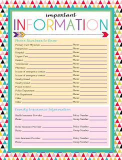 Free Printable Important Information Log | A series of over 30 free organizational printables from ishouldbemoppingthefloor.com | Three Designs & Instant Downloads Life Management Binder, Medical Binder Printables, Binder Printables Free, Family Emergency Binder, Home Organization Binders, Organizational Printables, Medical Binder, Free Printables Organization, Emergency Binder