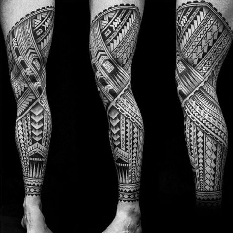 Tattoo Maori Perna, Indigenous Tattoo, Polynesian Leg Tattoo, Polynesian Tattoo Sleeve, Leg Tats, Tato Maori, Tattoo Pierna, Best Leg Tattoos, Tattoo Guide