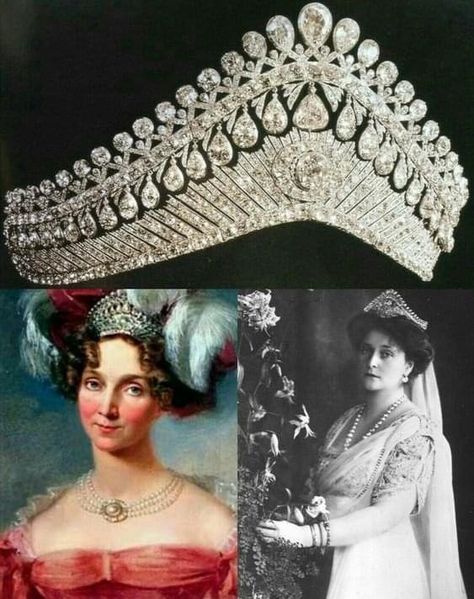 Alix of Hesse and Rhine, Empress consort Alexandra Feodorovna of Russia , a granddaughter of Queen Victoria, wearing the Diamond Tiara that belonged to Empress consort Elizabeth Alexeievna, spouse of Emperor Alexander I Kokoshnik Tiara, Royal Crown Jewels, Alexandra Feodorovna, Tiaras Jewellery, Royal Crowns, Royal Tiaras, Beautiful Tiaras, Diamond Tiara, Crown Tiara