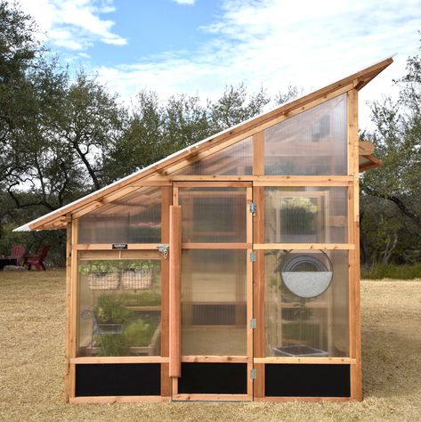 Slant Roof Greenhouse Shop With Greenhouse Attached, Cedar Greenhouse Ideas, Slanted Greenhouse, Poly Carbonate Greenhouse, Slanted Roof Greenhouse, Slant Roof Greenhouse Plans, Shed Roof Greenhouse, Greenhouse Plans Layout, Greenhouse Lean To