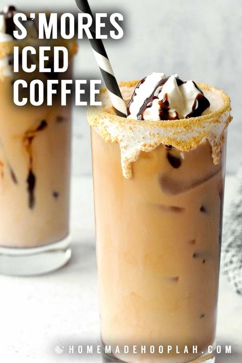 At Home Easy Recipes, Flavored Coffee Recipes, Marshmallow Topping, Make Iced Coffee, Coffee And Milk, Nespresso Recipes, Dairy Free Coffee, Cold Coffee Recipes, Iced Coffee At Home