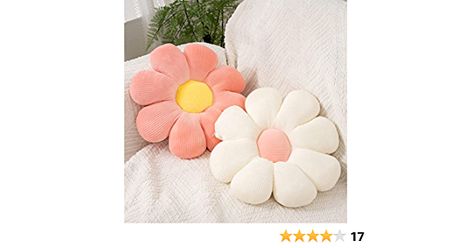 2pcs Flower Pillow - Pink & White Daisy Flower Shaped Throw Pillows, Cute Flower Plush Floor Pillow Cushion for Bedroom Sofa Chair Decor (15.35 Inch, White + Pink) : Amazon.ca: Home Shaped Throw Pillows, Girls Bedroom Bedding, Preppy Aesthetic Room, Preppy Pillows, Pillows Cute, Daisy Pillows, Preppy Room Decor, Flower Throw Pillows, Preppy Room