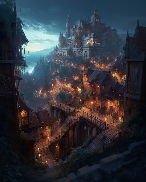 Fantasy Environment Concept Art, Castle Concept Art, Fantasy Environment, Fantasy Locations, Fantasy Buildings, Fantasy Village, Fantasy Town, Concept Art World, Fantasy Life