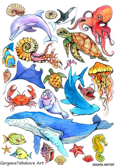 https://www.etsy.com/shop/GigaFeelArt Sea creatures, Drawing Prints, Vintage Oceanography Print, Fish Poster, Ocean Print, Beach House Decor, Marine Wall Art,  Life  wall hanging Original Art print post Cart of print sizes:   A3 -  297x 420mm . 11,7 x 16,5 A4 -  210x297 mm. 8,3x11,7   A5 - 158 x 210mm. / 5,8x8,3 This is a premium quality unframed art print in a range of borderless poster sizes. ▸ Printed on white paper or premium luster photo paper with the finest archival inks. ▸ Prints are rol Ocean Animals Poster, Poster Prints Beach, Sea Fish Drawing, Sea Animal Paintings, Ocean Creatures Drawings, Sea Creature Painting, Sea Animal Drawing, See Creatures, Sea Life Drawings