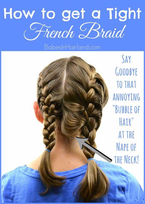 Tight French Braid, Tight Braids, French Braids, Braid Tutorial, French Braid, Toddler Hair, Hair Dos, Braid Styles, Pretty Hairstyles