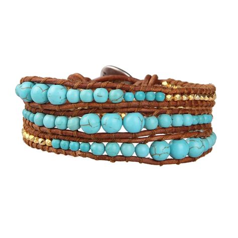 KELITCH Natural Blue Crystal Pearl Beads Mix Woven 3 Wrap Bracelet Handmade Fashion women Jewelry (Green) ** Sincerely hope that you do love the picture. (This is our affiliate link) #wrapbracelets Braid Jewelry, Womens Cuff Bracelets, Leather Bangle, Turquoise Bead Bracelet, Friendship Jewelry, Cuff Jewelry, Handmade Bangles, Beaded Cuff, Chic Jewelry