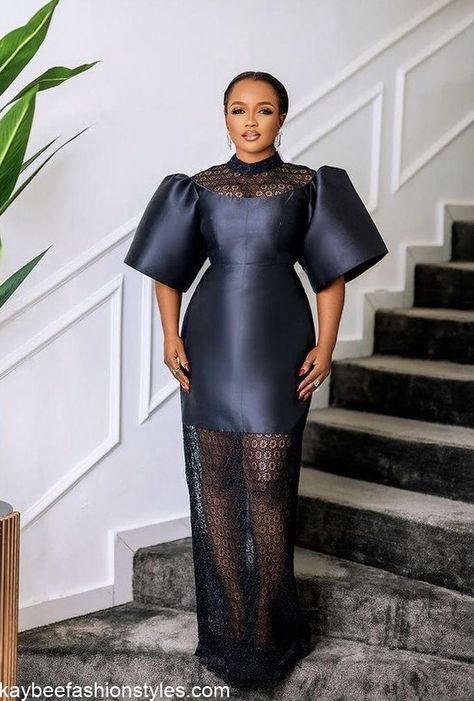 Latest Duchess Material Styles for Ladies in 2023 - Kaybee Fashion Styles Curvy Dresses, Skirt Plus Size, Puff Dress, Chic Party, Black Party Dresses, Black Evening Dresses, Womens Black Dress, Office Party, Long Summer Dresses