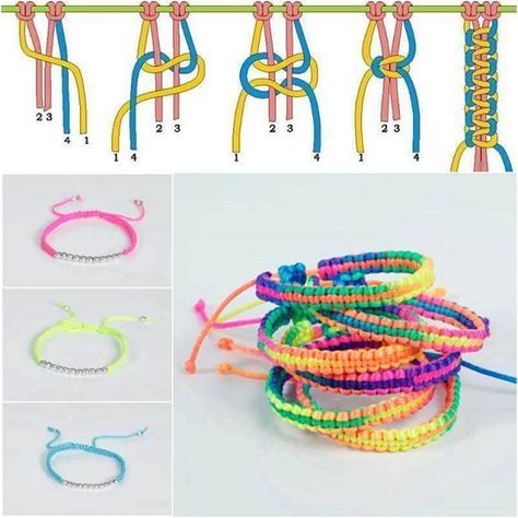 DIY colorful stylish bracelet .  #Tutorial--> http://wonderfuldiy.com/wonderful-diy-colorful-stylish-bracelet/ #diy #bracelet Different Types Of Bracelets, Types Of Bracelets, Braided Bracelet Diy, Diy Bracelets Tutorials, Kraf Diy, Diy Braids, Diy Friendship Bracelets Patterns, Pola Gelang, Diy Bracelets Easy