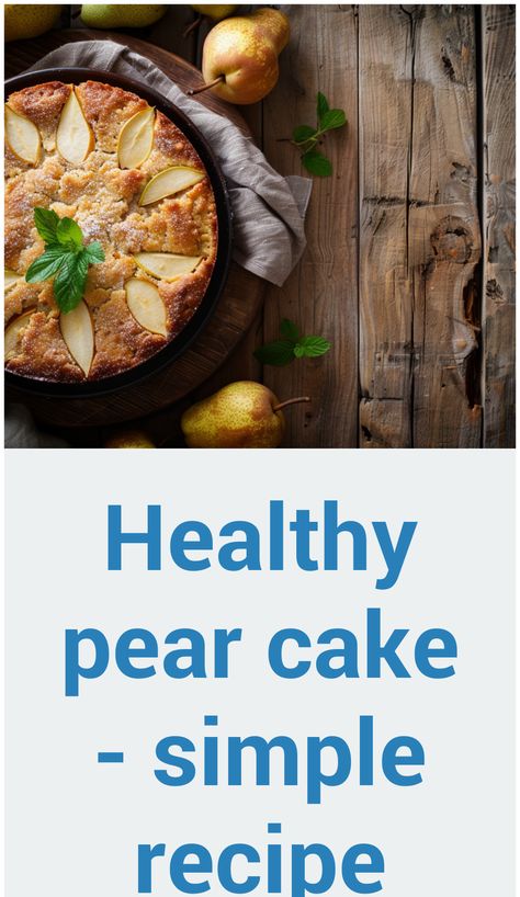 🍐🍰 Craving something sweet but want to stay healthy? 🍰🍐

Dive into our delicious and nutritious Pear Cake recipe! This easy-to-make treat not only satisfies your sweet tooth but also nourishes your body. Perfect for anyone who loves homemade cake but doesn't want to compromise on their diet.

✨ **Ingredients:**
3 ripe pears
1½ cups whole wheat flour
½ cup oat flour
¾ cup plant milk (almond, oat, etc.)
¼ cup coconut oil
½ cup natural sweetener (maple syrup, honey for non-vegans)
2 tsp baking pow… Pear Cake Recipes, High Calorie Snacks, Ripe Pears, Cup Plant, Pear Cake, Plant Milk, Sliced Pears, No Calorie Snacks, Oat Cakes